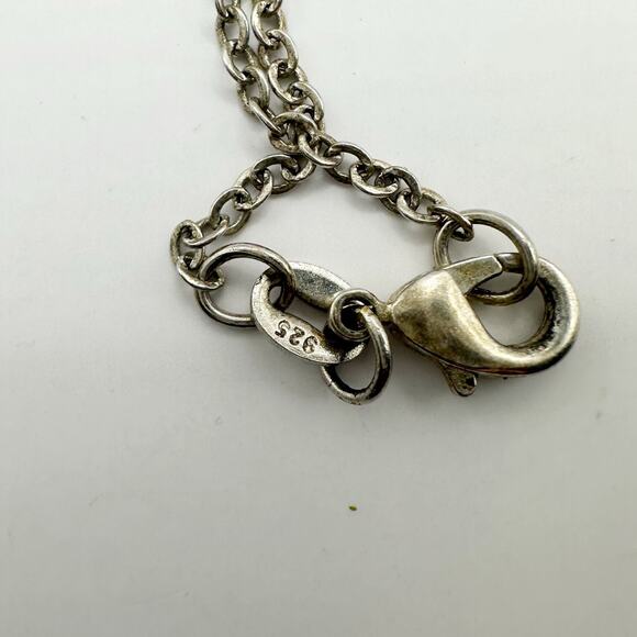 Sterling Silver 925 Wire Wrapped Round Orange Bead Pendant Beaded Chain Necklace - Picture 3 of 8